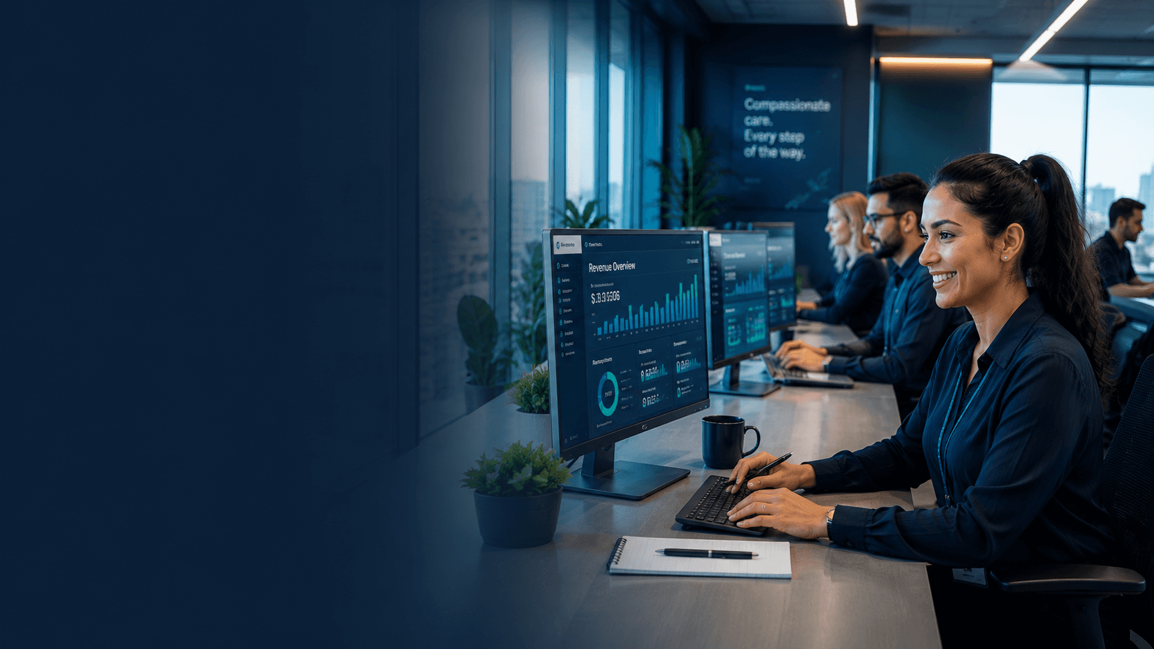 Healthcare professional managing medical billing with SwiftBilling RCM