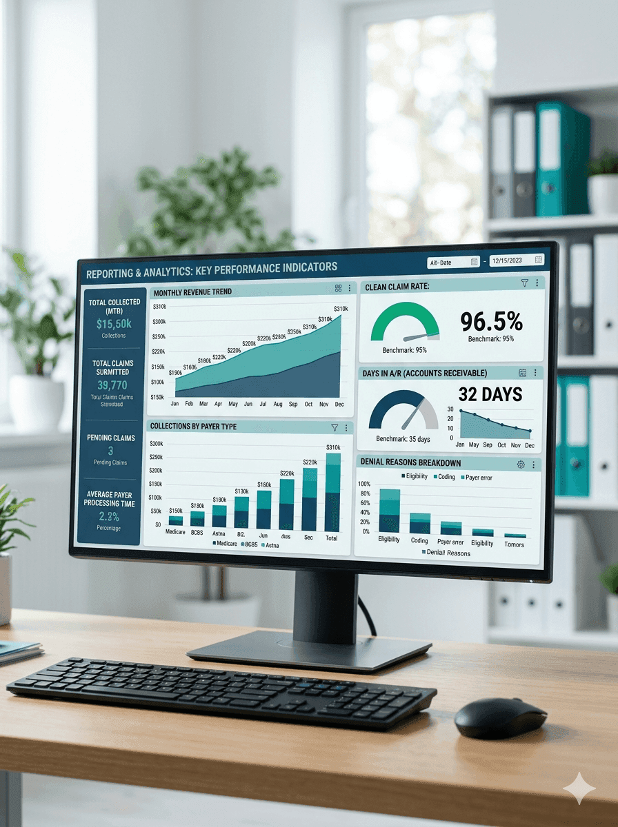 Reporting & Analytics services — SwiftBilling RCM medical billing